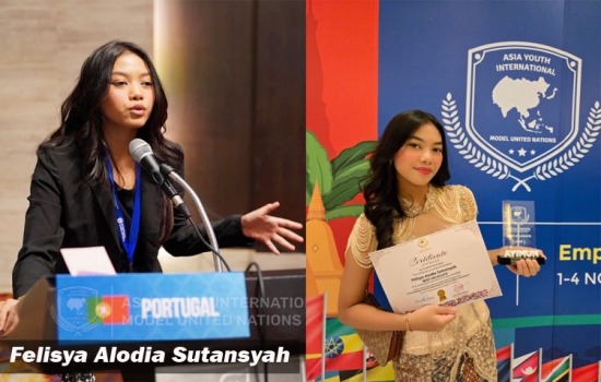 Felisya Alodia Sutansyah : The Best Delegate Asia Youth International Modeling United Nations (AYIMUN)