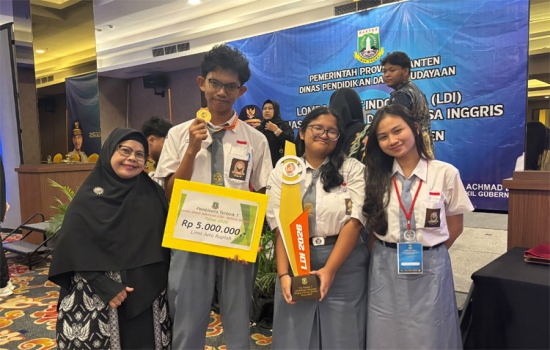  Lomba Debat Indonesia (LDI) Bahasa Indonesia 2026: Elgan dan Angela raih penghargaan Tim Terbaik 1 tingkat Provinsi Banten